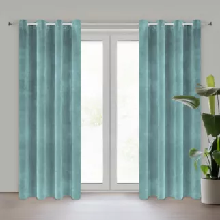 Zasłona morska z ekskluzywnego matowego welwetu 140x250 cm przelotka RIA Diva Line Eurofirany