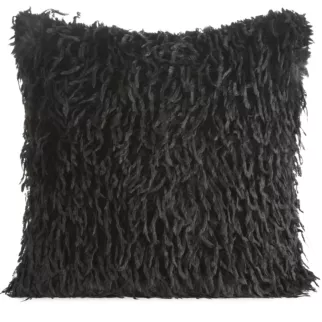 Poszewka na poduszkę 45x45 cm z przyjemnego futerka czarna ADORE Eurofirany