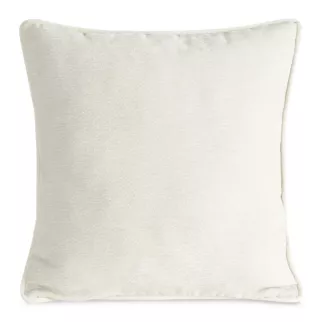 Poszewka na poduszkę 45x45 cm beżowa z szenilowej garbowanej tkaniny i wypustką na brzegach KLARA 04 Eurofirany