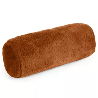 Poduszka wałek 15x45 cm ceglasta z miękkiej futrzanej tkaniny  NINA Eurofirany