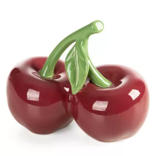 Figurka dekoracyjna czerwono, zielona wiśnia 16x9x14 cm SIMON Eurofirany