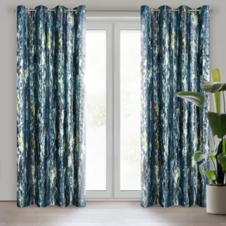 Zasłona grantowa z efektem błyszczącej przecierki z tkaniny welwetowej 140x250 cm przelotka GRACE  Eurofirany