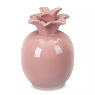 Figurka ceramiczna różowa ananas z perłowym połyskiem średnica 11x16 cm SIMONA Eurofirany