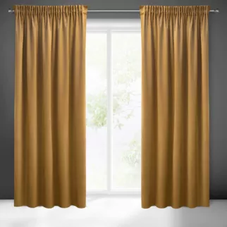 Zasłona miodowa z gładkiego welwetu 140x270 taśma SIBEL Pierre Cardin Eurofirany