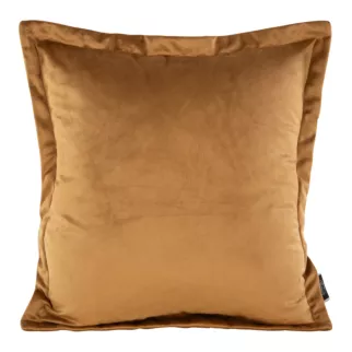 Poszewka na poduszkę 45x45 cm welwetowa z ozdobnymi brzegami miodowa RIA DIVA LINE Eurofirany