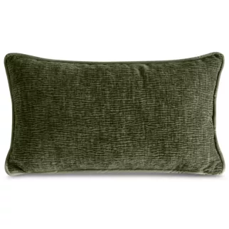 Poszewka na poduszkę 30x50 cm oliwkowa z szenilowej garbowanej tkaniny ROSI Eurofirany
