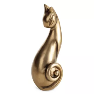 Dekoracyjna figurka KOT w półmatowym złotym kolorze Eurofirany