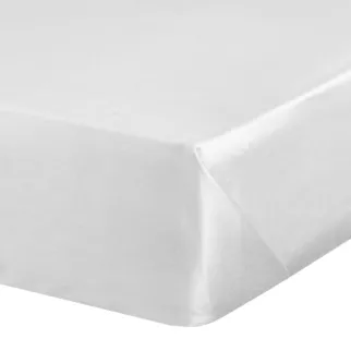 Prześcieradło gładkie bez gumki 160x210 cm z satyny bawełnianej kolor biały 125 g/m2 NOVA Eurofirany