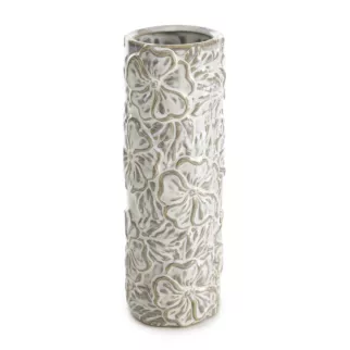 Wazon dekoracyjny NAIRA z wzorem 3D kwiatów Eurofirany