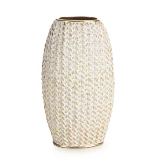 Wazon dekoracyjny MOLY zdobiony plecionym wzorem Eurofirany