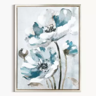 Obraz ręcznie malowany na płótnie  w subtelne kwiaty Eurofirany