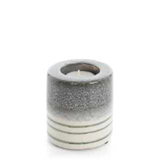 Świecznik dekoracyjny biało, popielaty 8x9 cm VIKI Eurofirany