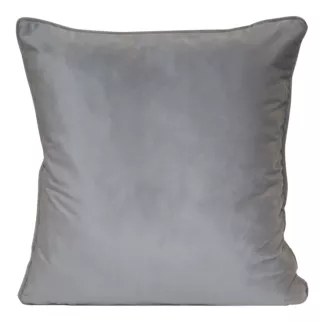 Poszewka na poduszkę 45x45 cm welwetowa z wypustką na brzegach szarobeżowa SIBEL PIERRE CARDIN Eurofirany