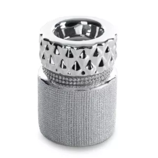 Świecznik dekoracyjny SOLEN z dodatkiem cyrkonii i wypukłego wzoru Eurofirany