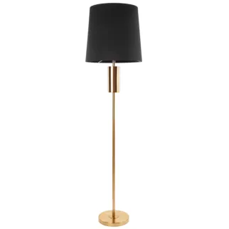 Lampa stojąca do salonu czarna LETI w minimalistycznym stylu Eurofirany