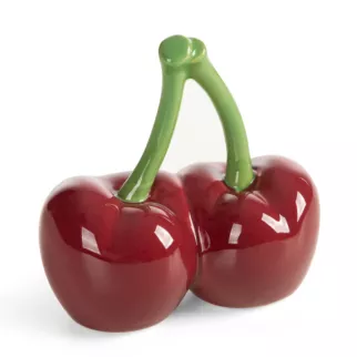 Figurka dekoracyjna czerwono, zielona wiśnia 12x7x12 cm SIMON Eurofirany