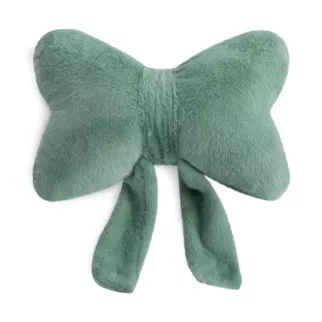 Poduszka w kształcie kokardy 37x30 cm z futerkowej tkaniny szałwiowa WIOSNA 135 Eurofirany