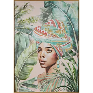 Obraz ręcznie malowany na płótnie w złotej ramce portret Eurofirany