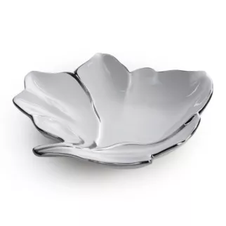 Patera dekoracyjna z glinki ceramicznej w kształcie liścia NERIS 03 Eurofirany