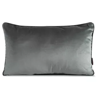 Poduszka 30 x 50 cm welwetowa stalowa z kontrastującą lamówką GAJA 3 Eurofirany