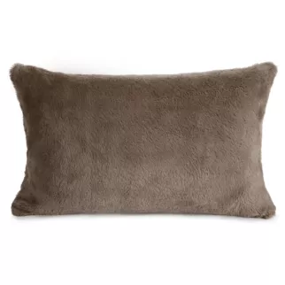 Poszewka na poduszkę 30x50 cm beżowa z miękkiej futrzanej tkaniny NINA Eurofirany