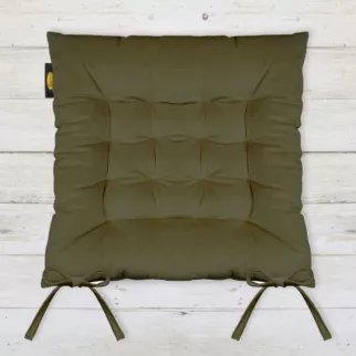 Dwustronna poduszka siedzisko na krzesło z welwetu z szesnastoma pikowaniami Eurofirany