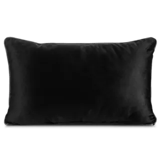 Poduszka 30 x 50 cm welwetowa czarna z kontrastującą lamówką GAJA 3 Eurofirany
