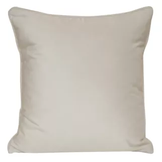 Poszewka na poduszkę 45x45 cm welwetowa z wypustką na brzegach kremowa SIBEL PIERRE CARDIN Eurofirany
