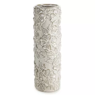 Wazon dekoracyjny NAIRA z wzorem 3D kwiatów Eurofirany