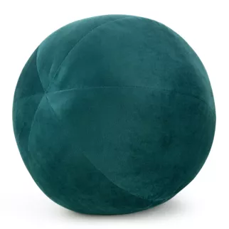 Poduszka dekoracyjna w formie kuli średnica 24 cm welwetowa ciemnoturkusowa GAJA Eurofirany