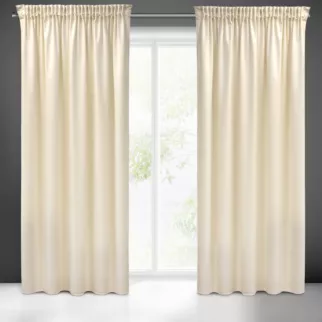 Zasłona kremowa z gładkiego welwetu 140x270 taśma SIBEL Pierre Cardin Eurofirany