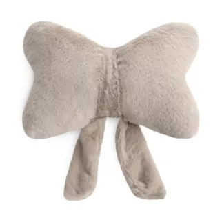 Poduszka w kształcie kokardy 37x30 cm z futerkowej tkaniny jasnobeżowa WIOSNA 135 Eurofirany