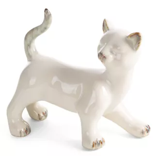 Figurka dekoracyjna kot kremowa 20x10x18 cm AVANI Eurofirany