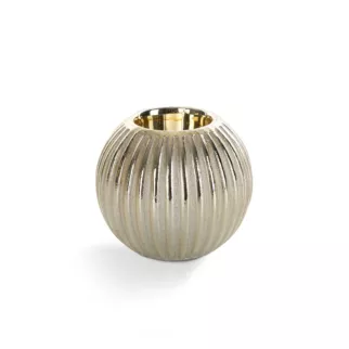 Świecznik ceramiczny OMIKA z wytłaczanym wzorem Eurofirany