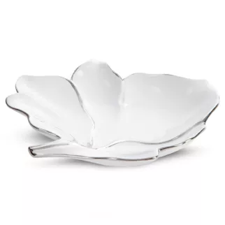 Patera dekoracyjna z glinki ceramicznej w kształcie liścia NERIS 02 Eurofirany