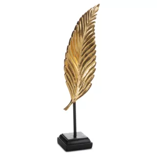 Figurka liść złoto-czarna 11x8x44 cm LIFI Eurofirany
