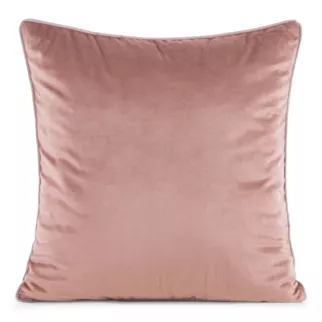Poszewka na poduszkę 60x60 cm welwetowa o delikatnym połysku z ozdobną lamówką ciemnoróżowa GAJA 2 Eurofirany