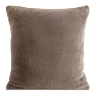 Poszewka na poduszkę 45x45 cm beżowa z miękkiej futrzanej tkaniny NINA Eurofirany