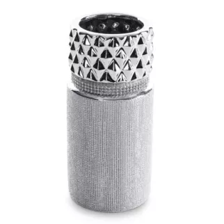 Wazon dekoracyjny SOLEN z dodatkiem cyrkonii i wypukłego wzoru Eurofirany