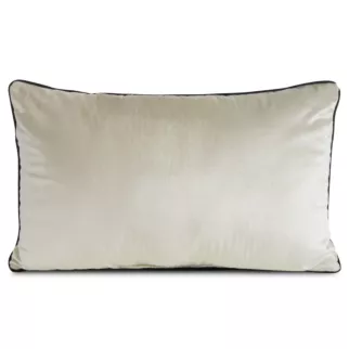 Poduszka 30 x 50 cm welwetowa beżowa z kontrastującą lamówką GAJA 3 Eurofirany