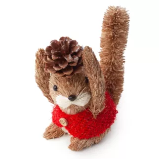 Ozdoba choinkowa urocza wiewiórka w sweterku w stylu eko Eurofirany