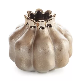 Wazon dekoracyjny MERIN o designerskim kształcie i lśniącymi akcentami Eurofirany