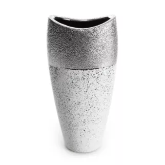 Wazon ceramiczny MILO zdobiony imitacją granitu Eurofirany