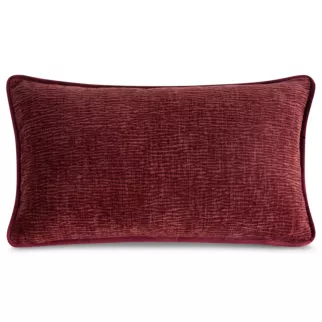 Poszewka na poduszkę 30x50 cm bordowa z szenilowej garbowanej tkaniny ROSI Eurofirany