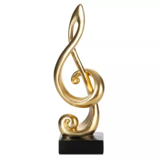 Figurka złoto-czarna w kształcie nuty 13x9x36 cm SONIK Eurofirany