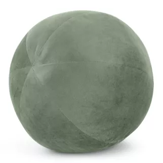 Poduszka dekoracyjna w formie kuli średnica 24 cm welwetowa oliwkowa GAJA Eurofirany