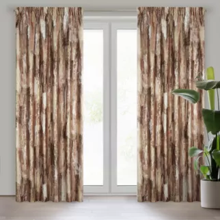 Zasłona ceglasta z błyszczącym marmurkowym wzorem z tkaniny welwetowej 140x270 cm taśma ELLA Eurofirany