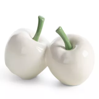 Figurka dekoracyjna kremowo, zielona wiśnia 18x10x13 cm SIMON Eurofirany