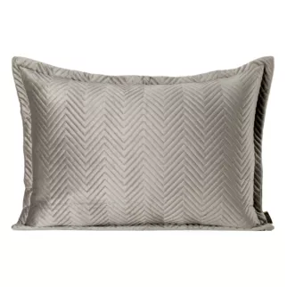 Poszewka na poduszkę 50x70 cm welwetowa pikowana w jodełkę metodą hot press beżowa SOFIA EUROFIRANY PREMIUM