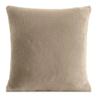 Poszewka na poduszkę 60x60 cm jasnobeżowa z miękkiej futrzanej tkaniny NINA Eurofirany